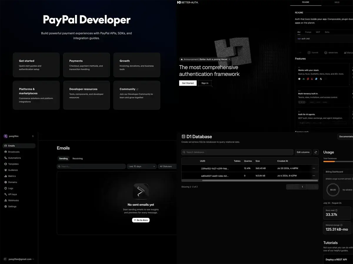 Dashboard preview - Dark Mode