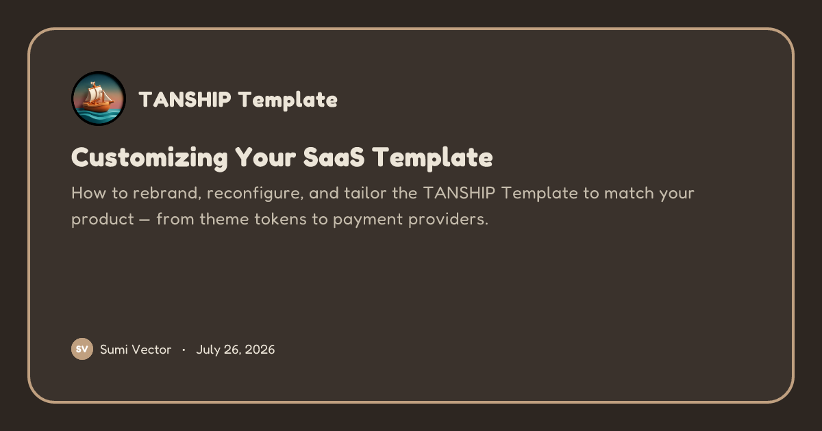 Customizing Your SaaS Template